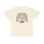 Cute Corgi with Rainbow Stars Print T-Shirts