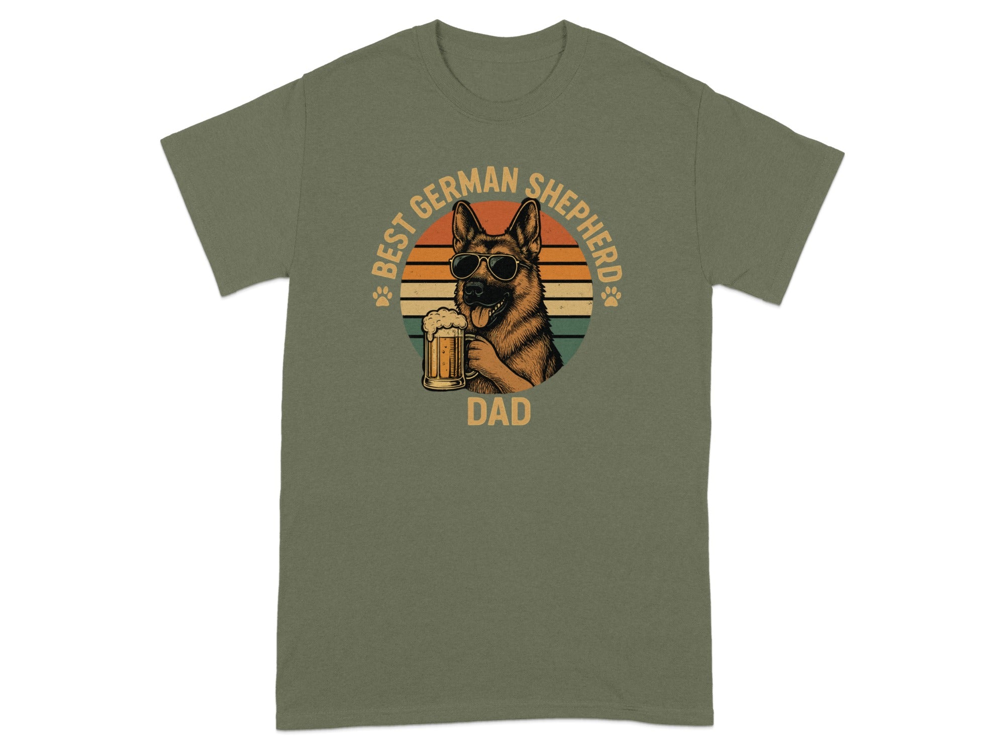 Best German Shepherd Dad Stylish Graphic Tee