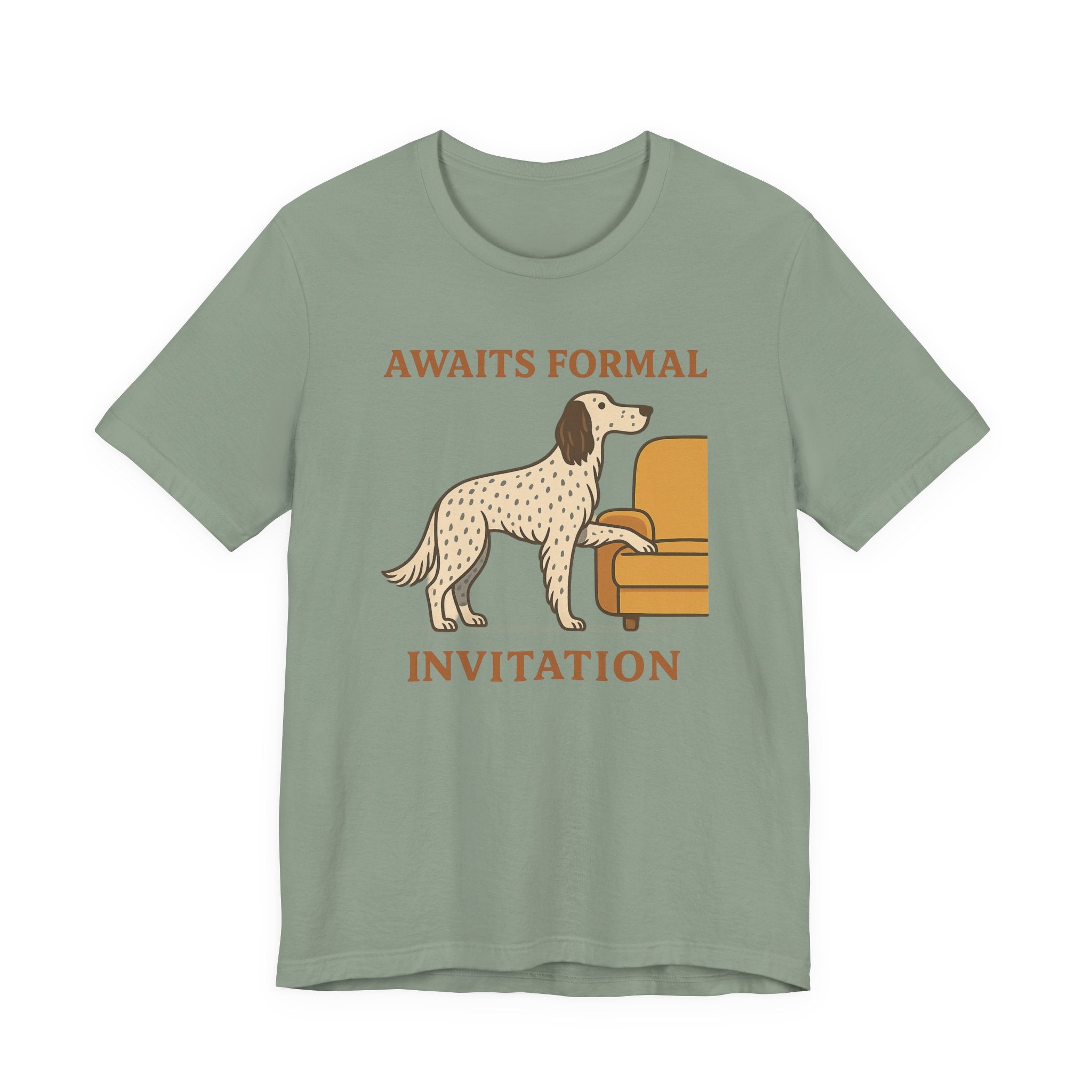 English Setter Awaits Formal Invitation Tee