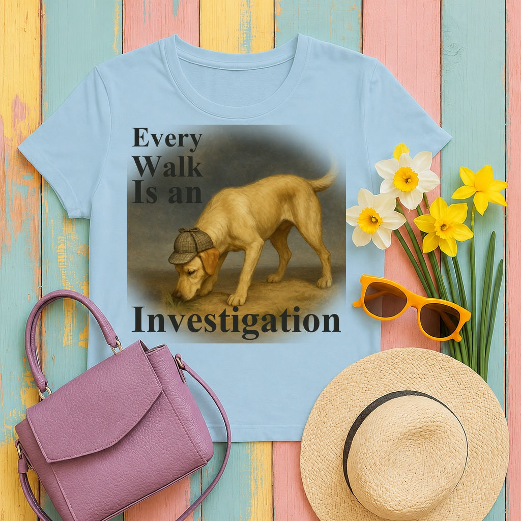 Labrador Retriever — Every Walk Lab t-shirt in Light Blue