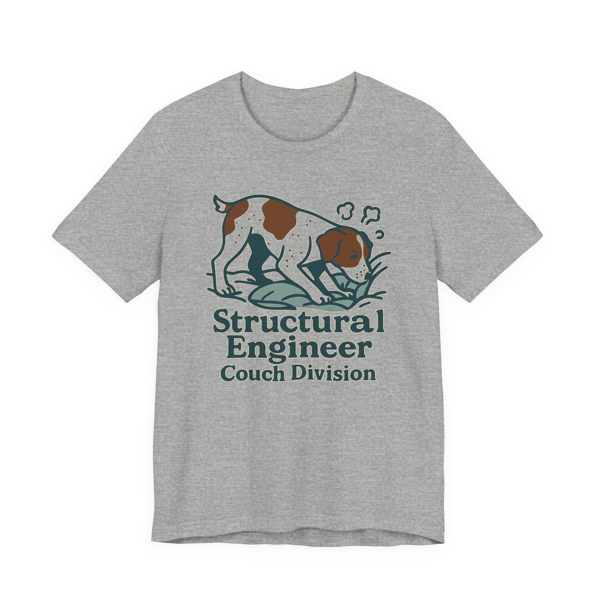 Brittany Spaniel Structural Engineer, Couch Division Tee