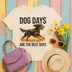 migbackfill dog-days-best-days-gordon-setter-t-shirt tee flat lay hero v8