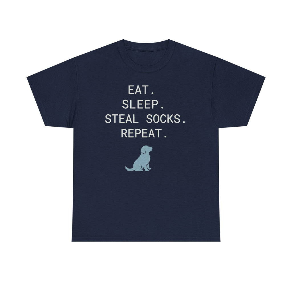 Golden Retriever Code: Eat, Sleep, Steal Socks T-Shirt