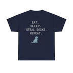 Golden Retriever Code: Eat, Sleep, Steal Socks T-Shirt