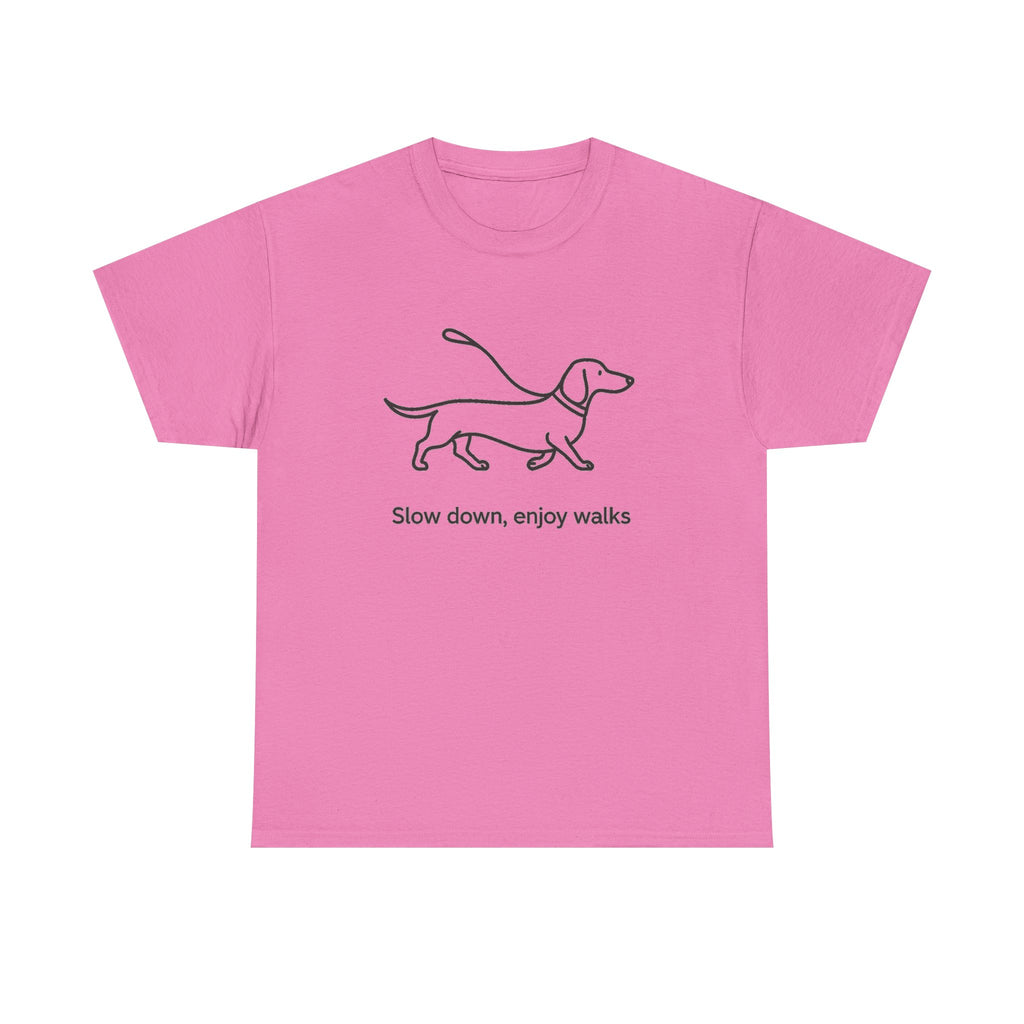 Dachshund Stroll Minimalist t-shirt, view 7