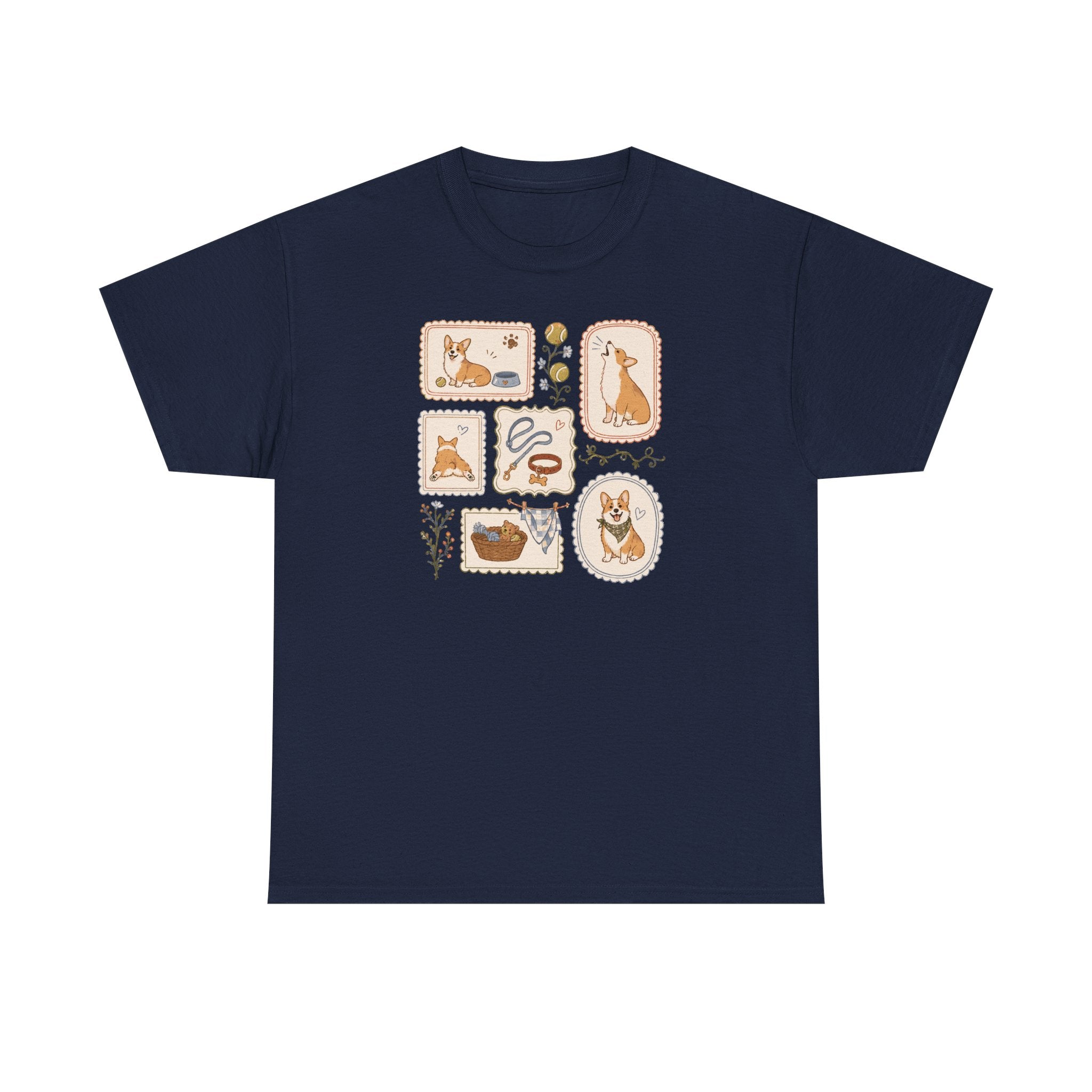 Cozy Corgi Vignettes T-Shirt