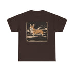 Cute Corgi with Mountains Design T-Shirts