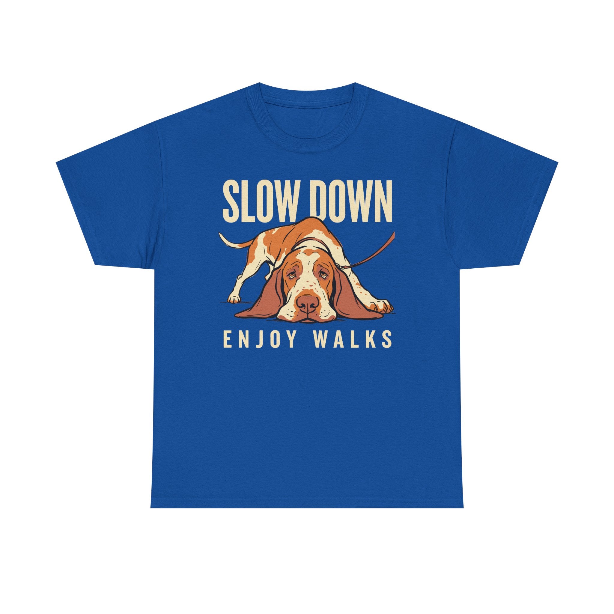 Slow Down, Enjoy Walks Basset Hound T-Shirt