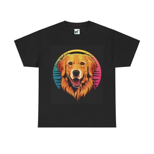 Golden Retriever Retro Colorful T Shirt