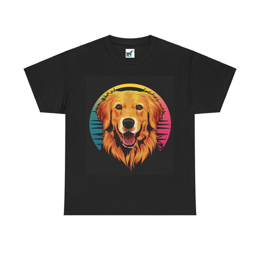 Golden Retriever Retro Colorful T Shirt