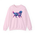 Golden Retriever Free Spirit Sweatshirt in Light Pink