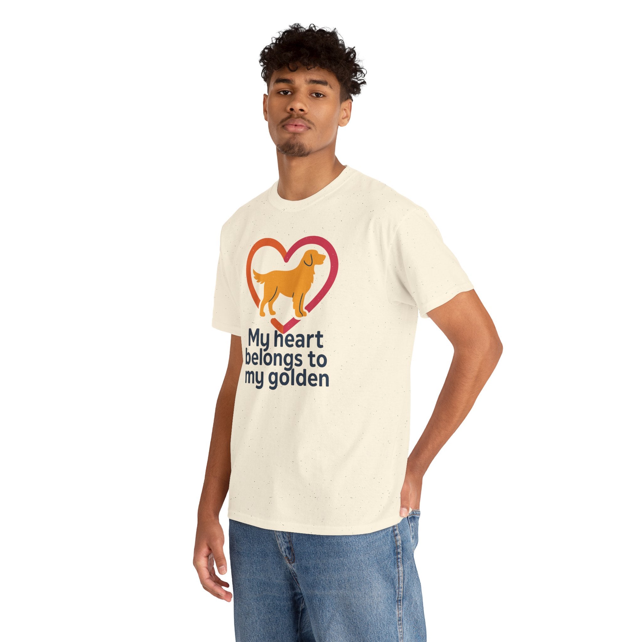 Golden Retriever "My heart belongs to my golden" t-shirt