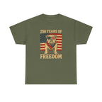 250 Years of Freedom Patriotic Bulldog USA Flag T-Shirt