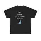 Golden Retriever Code: Eat, Sleep, Steal Socks T-Shirt