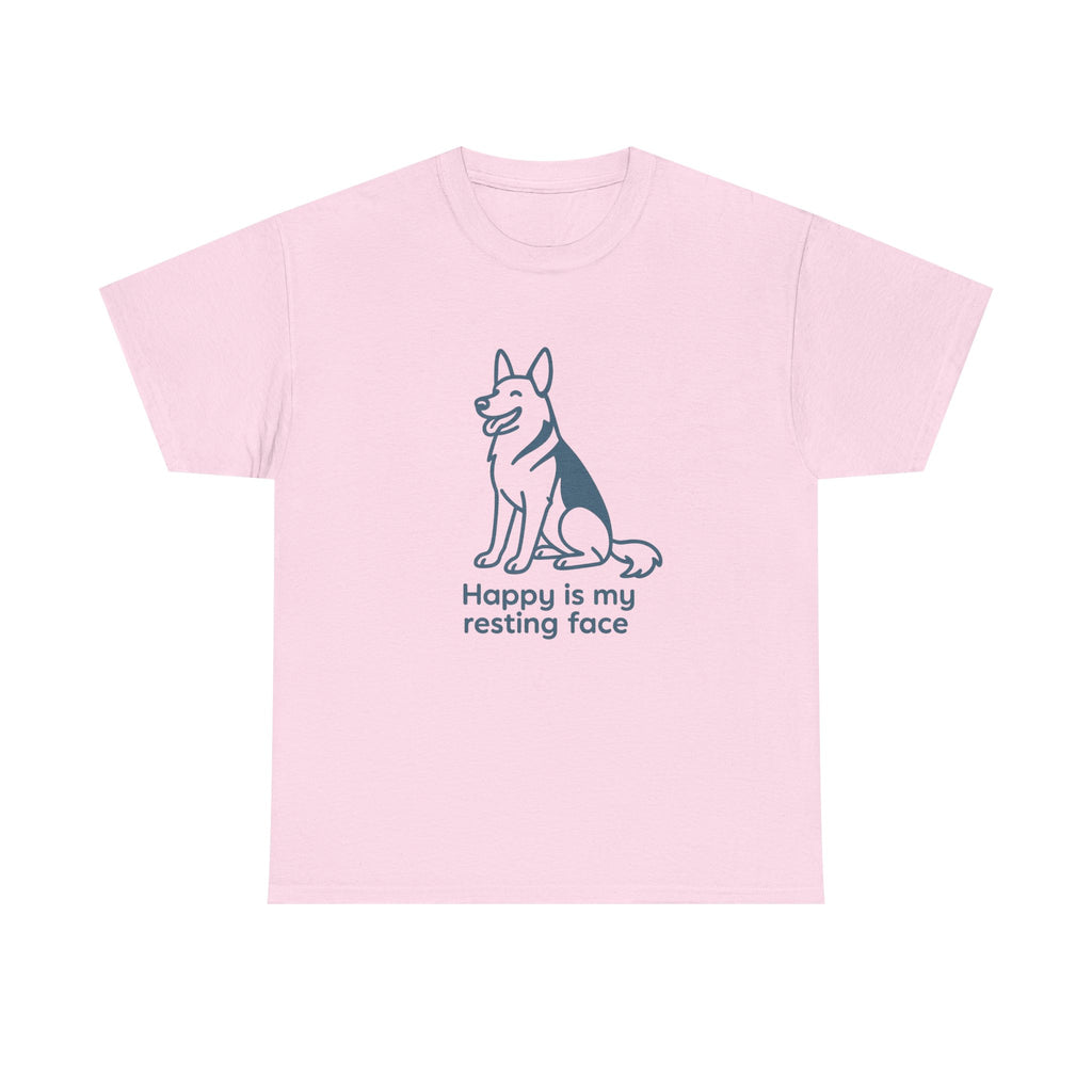 Happy Is My Resting Face - Funny German Shepherd Tee