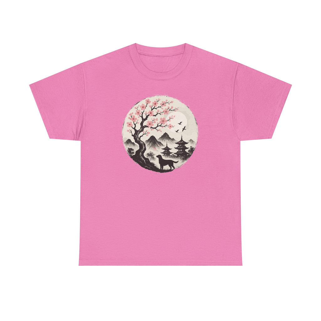 Labrador Under Cherry Blossoms T-Shirt