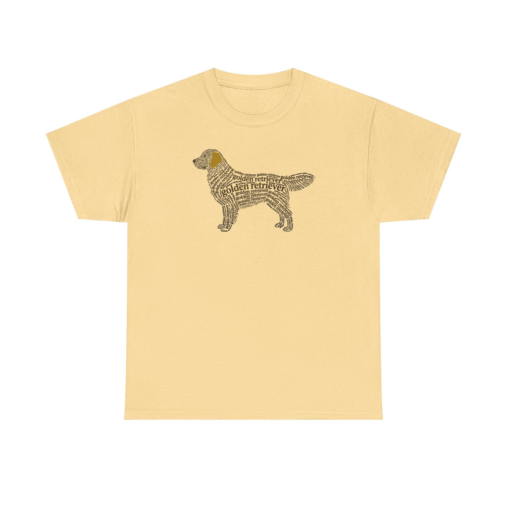 Golden Retriever Typographic Art T-Shirt