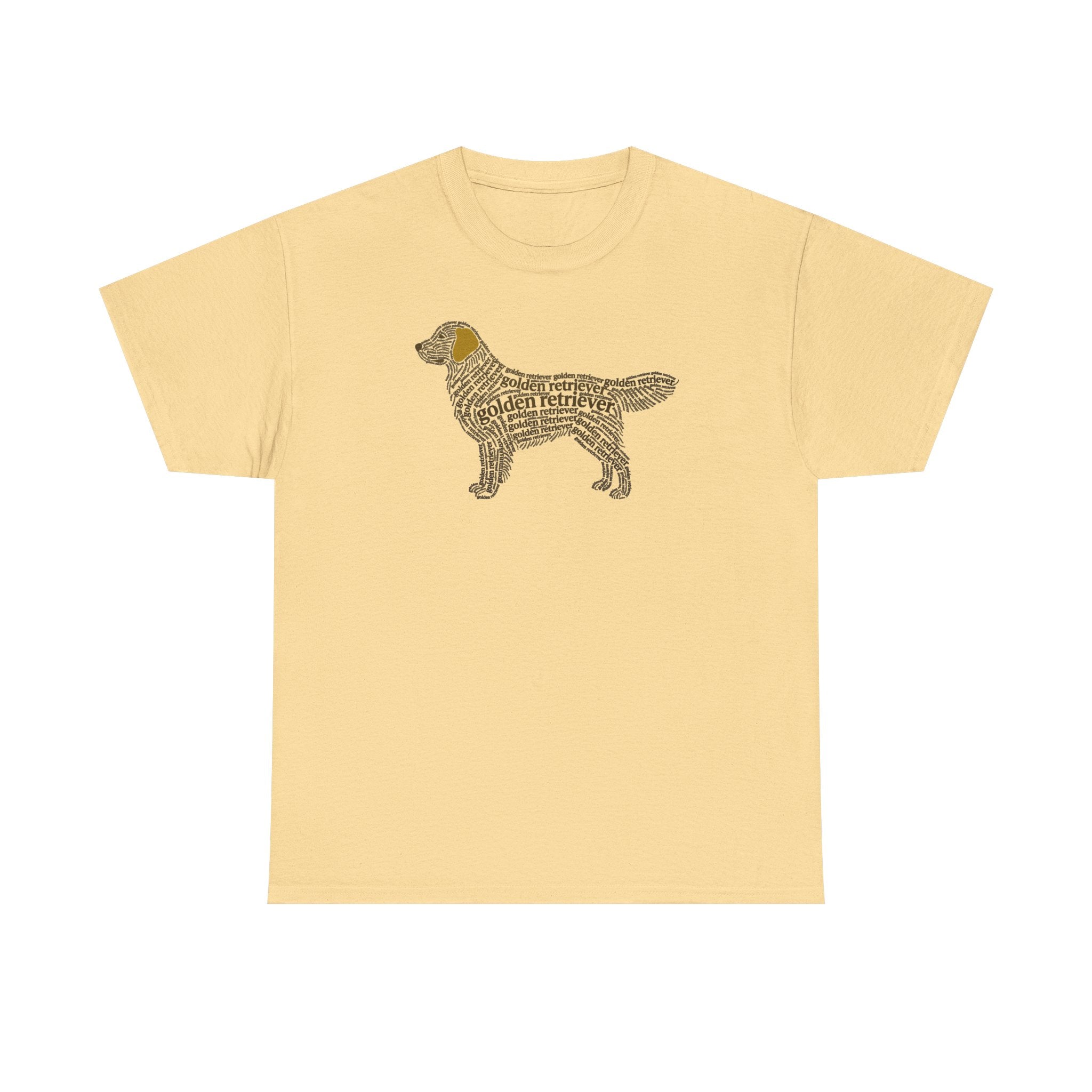 Golden Retriever Typographic Art T-Shirt