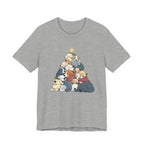 Sleeping Dogs Stacked Christmas Tree Funny Holiday T-Shirt