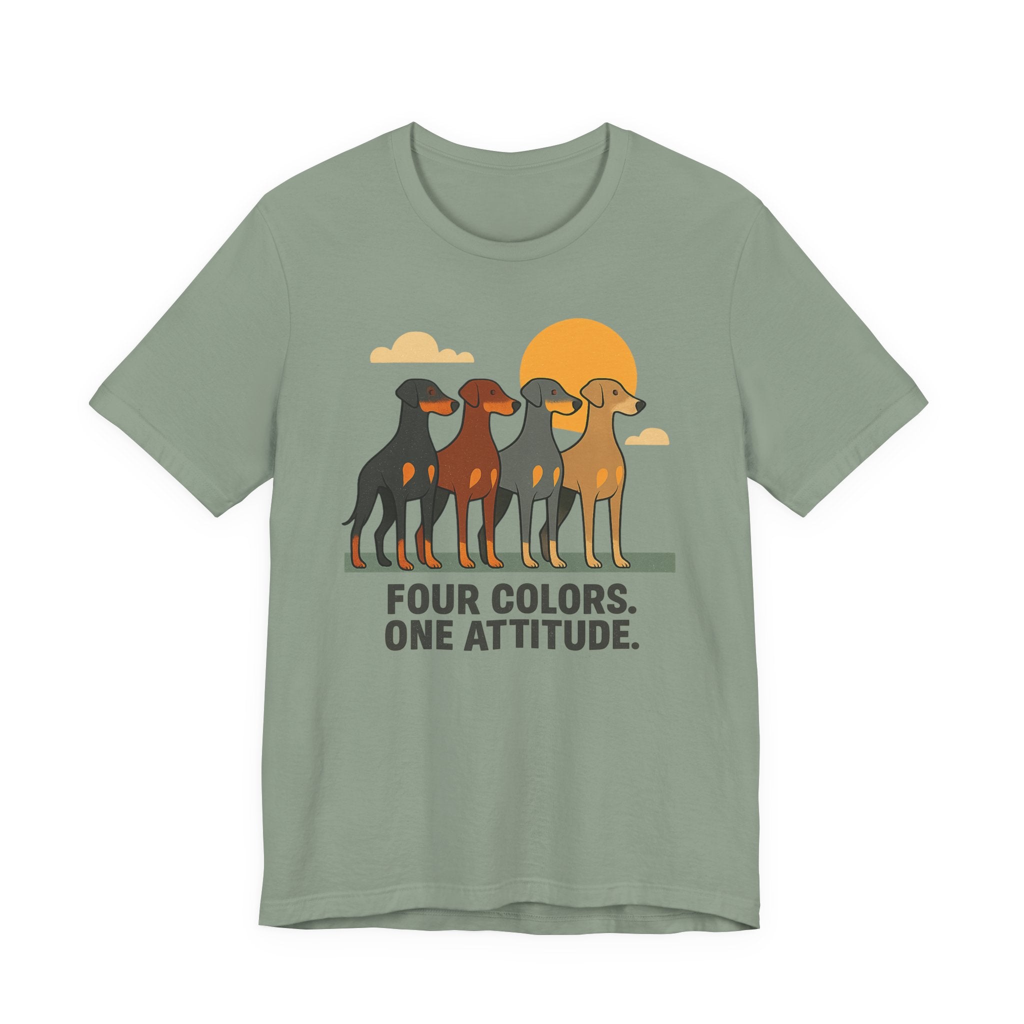 Doberman Four Colors One Attitude Tee