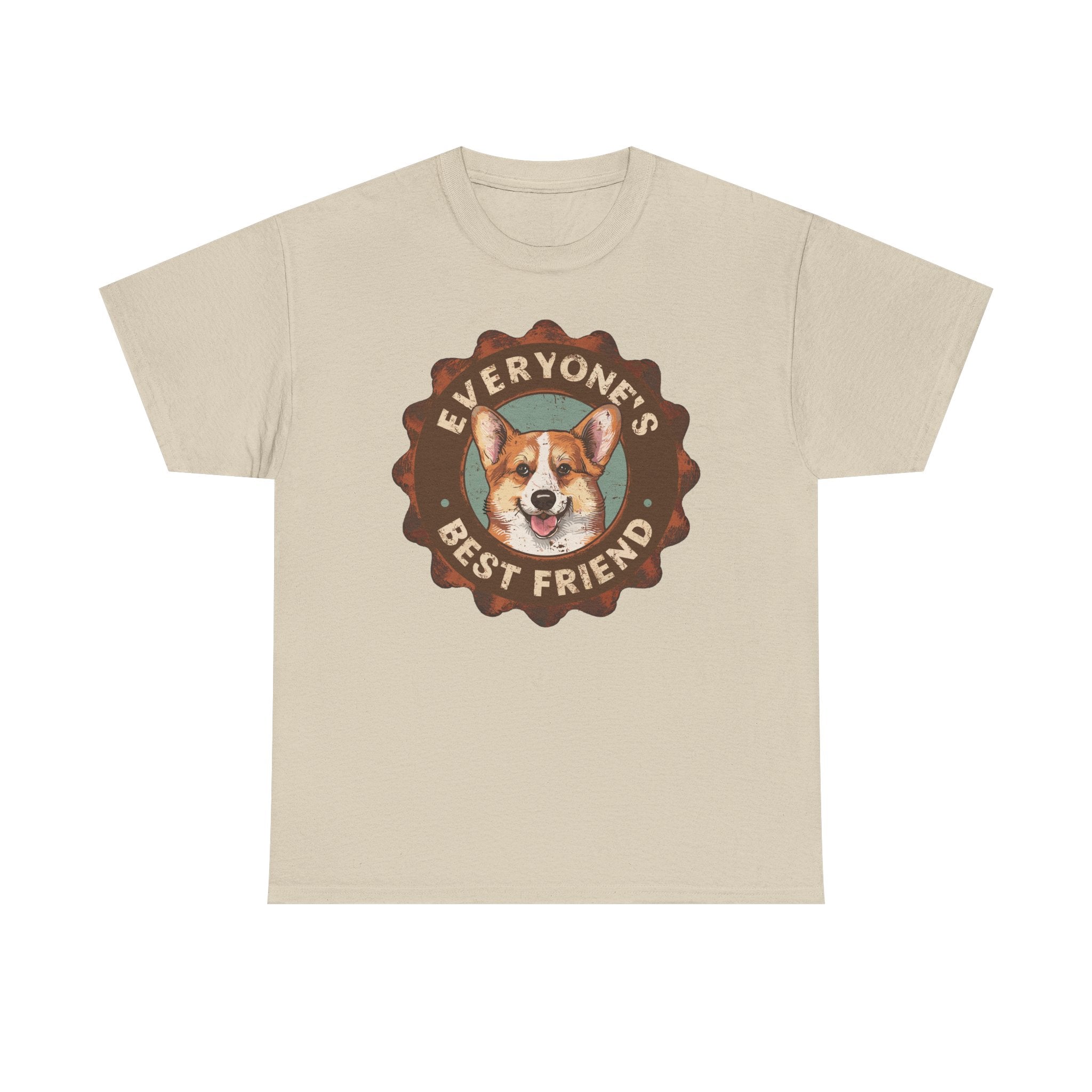 Everyone's Best Friend Corgi Dog With Sign Design T-Shirt