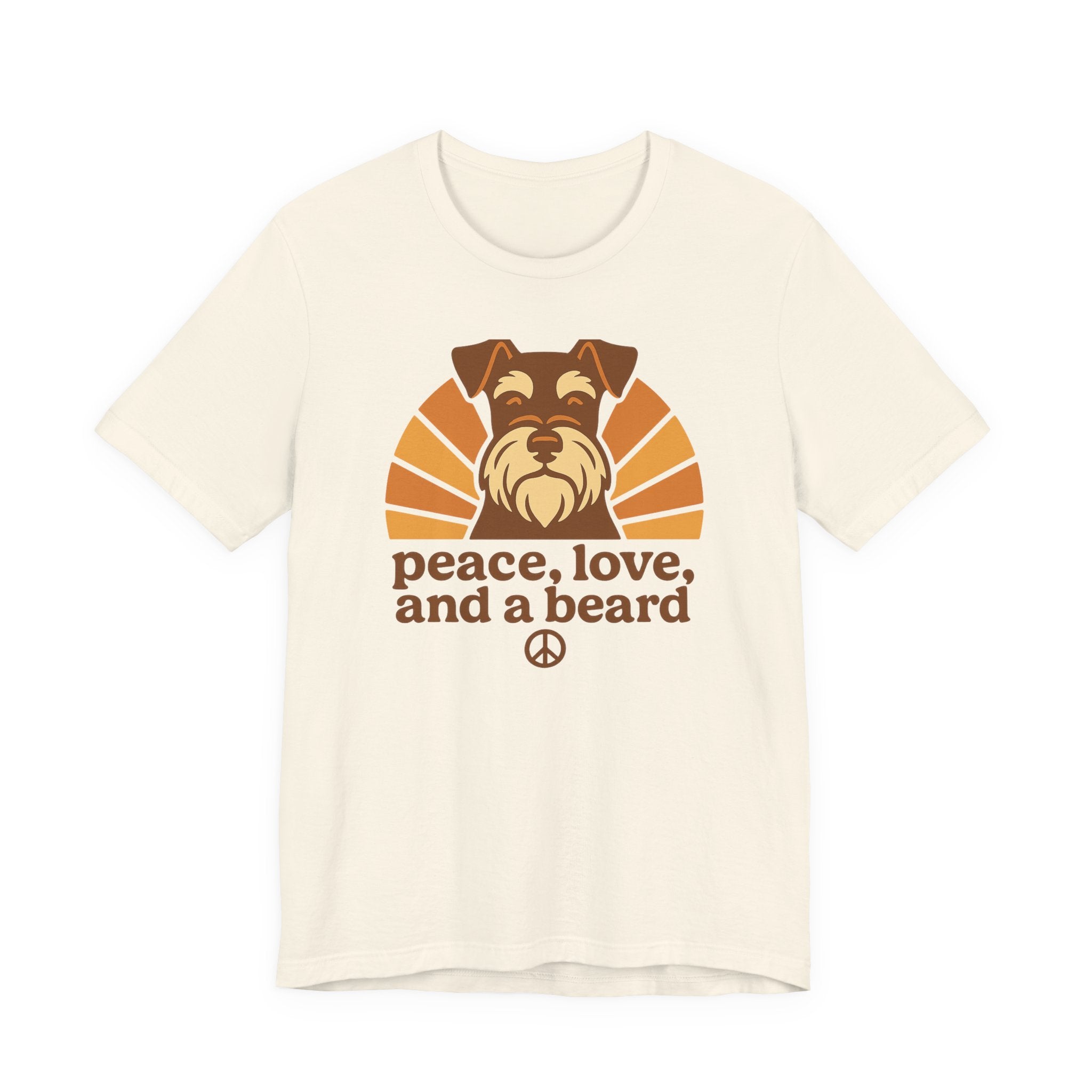 Peace Love and a Beard Schnauzer T-Shirt