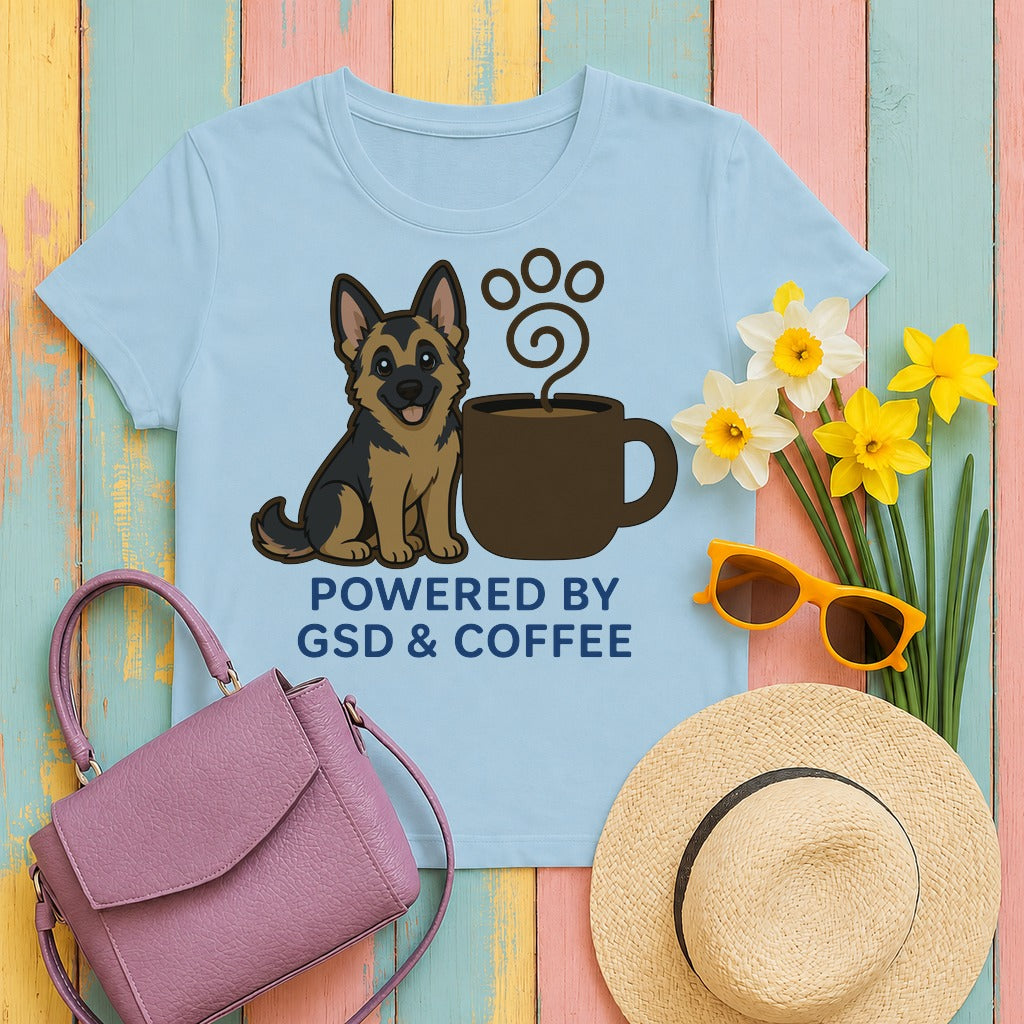 Powered By GSD & Coffee t-shirt