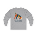 Feral Little Creature Sniffing Beagle Long Sleeve Tee in Sport Grey