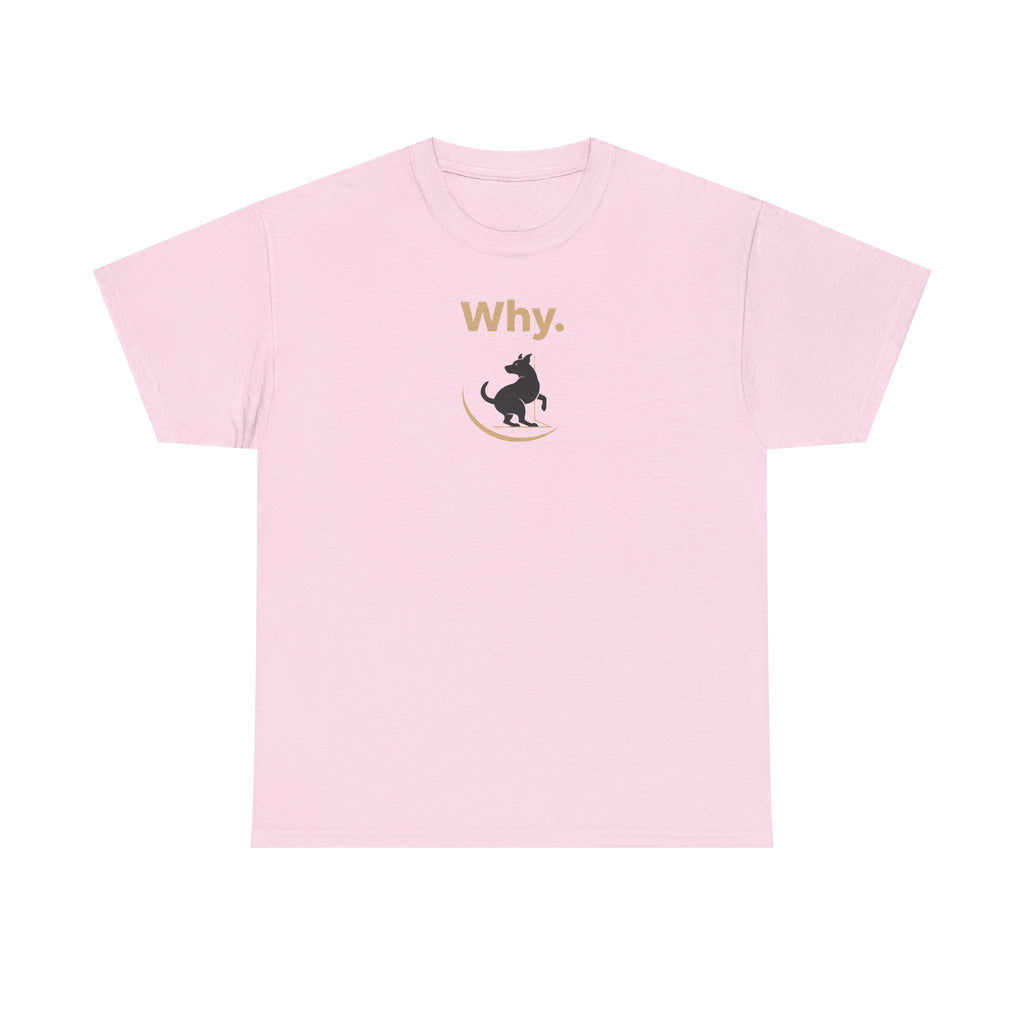 Why Curious Dog Silhouette Playful Question Design t-shirt, view 4