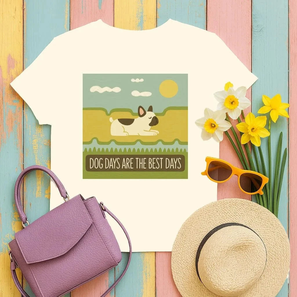 Dog Days Are The Best Days French Bulldog T-Shirt T-shirt
