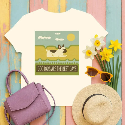 Dog Days Are The Best Days French Bulldog T-Shirt T-shirt