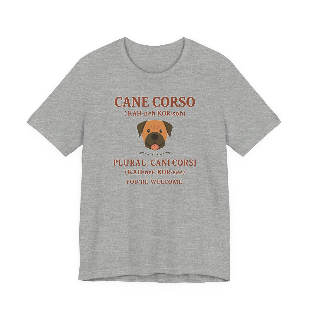 Cane Corso Cani Corsi Pronunciation t-shirt, view 6