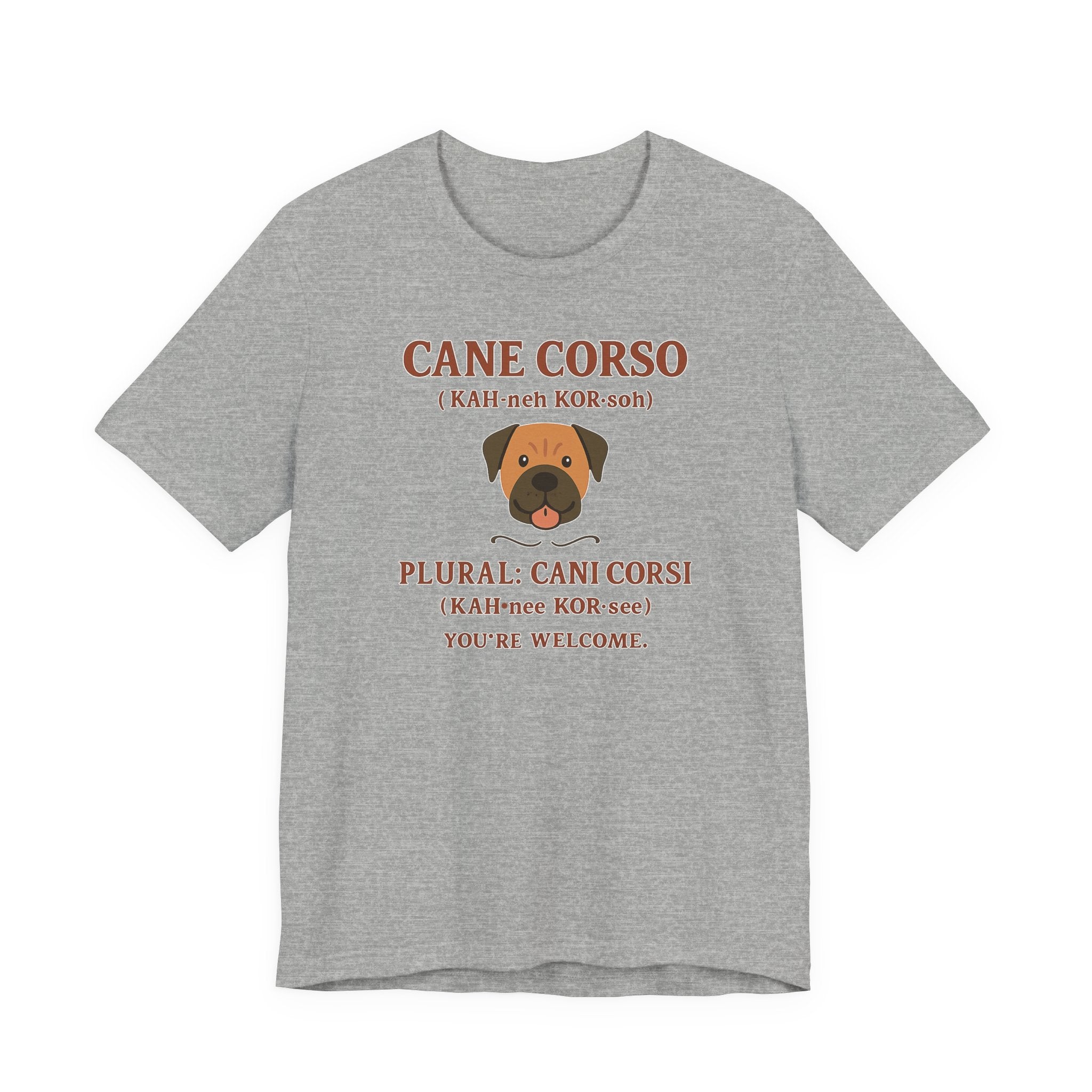 Cane Corso Cani Corsi Pronunciation t-shirt, view 6