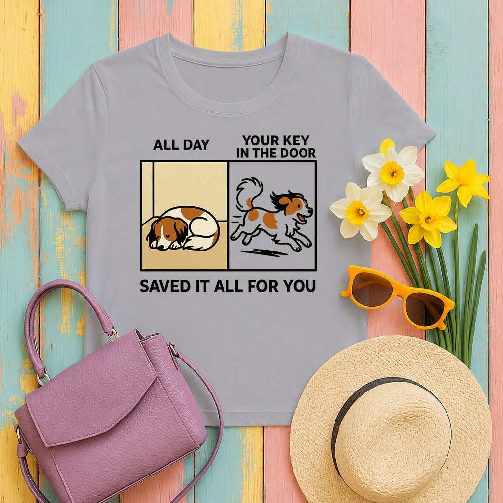 Kooikerhondje Saved It All For You Tee in Athletic Heather