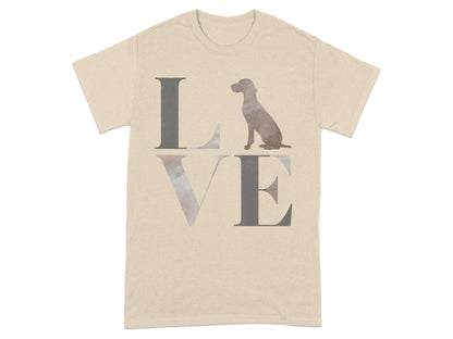 Love Design with Dog Silhouette Graphic Shirt product type