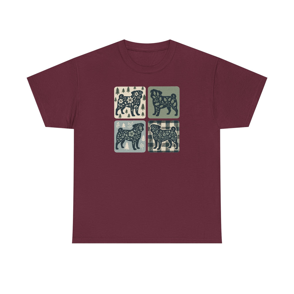Winter Pug Design T-Shirt