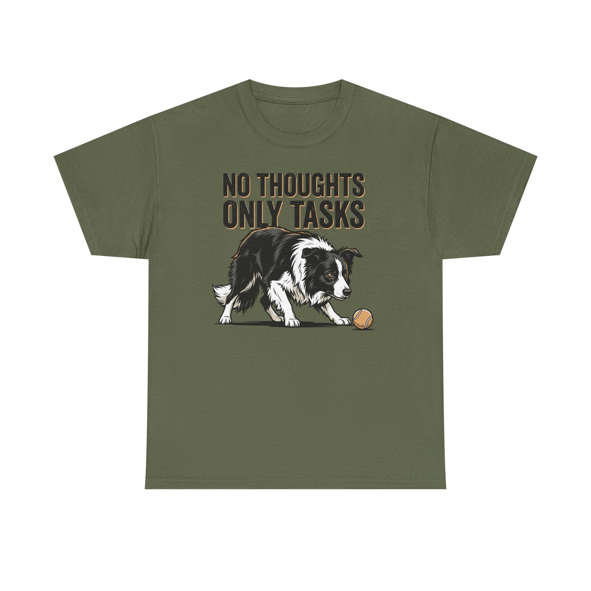 No Thoughts Only Tasks Border Collie T-Shirt