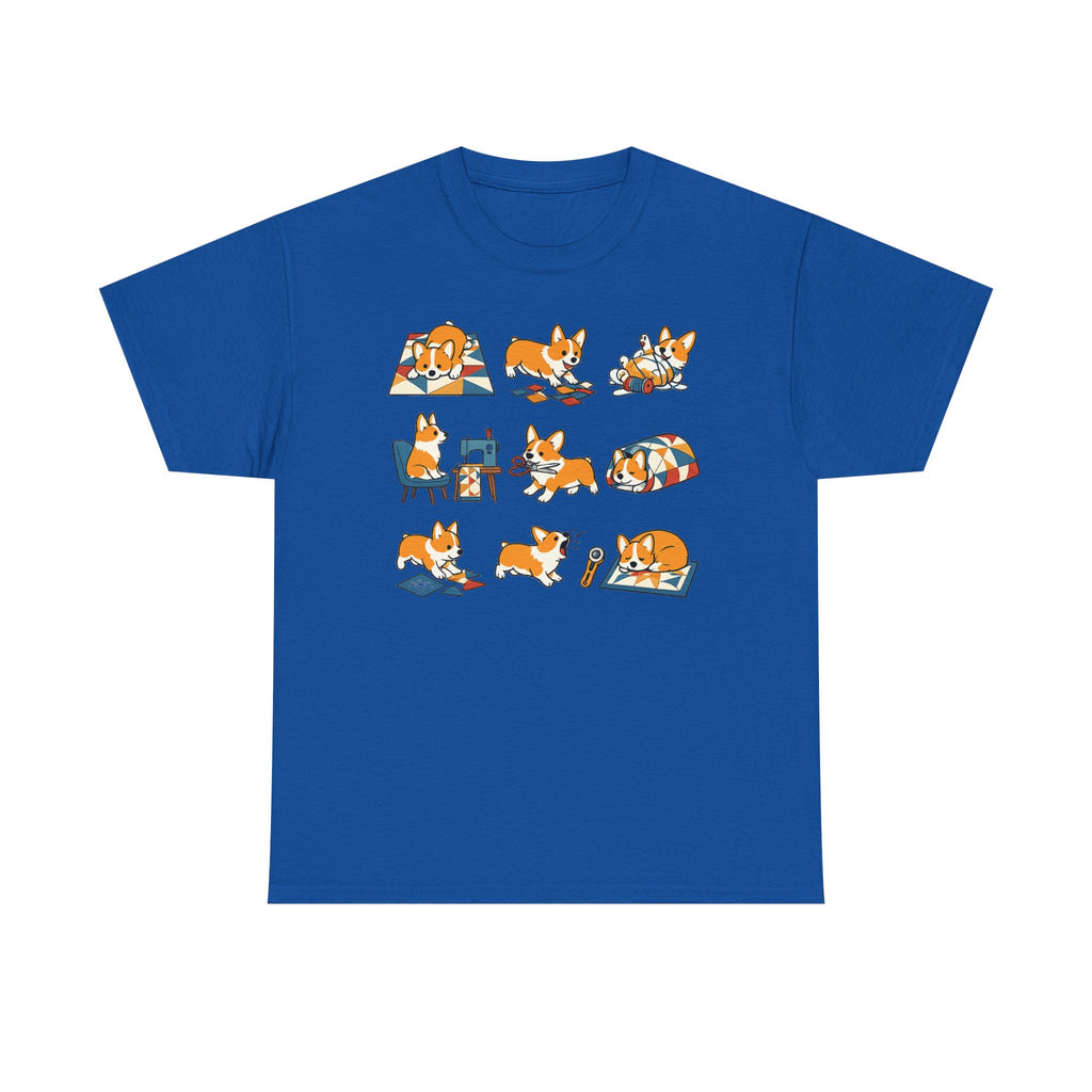 Whimsical Corgi Quilter's Chronicle T-Shirt