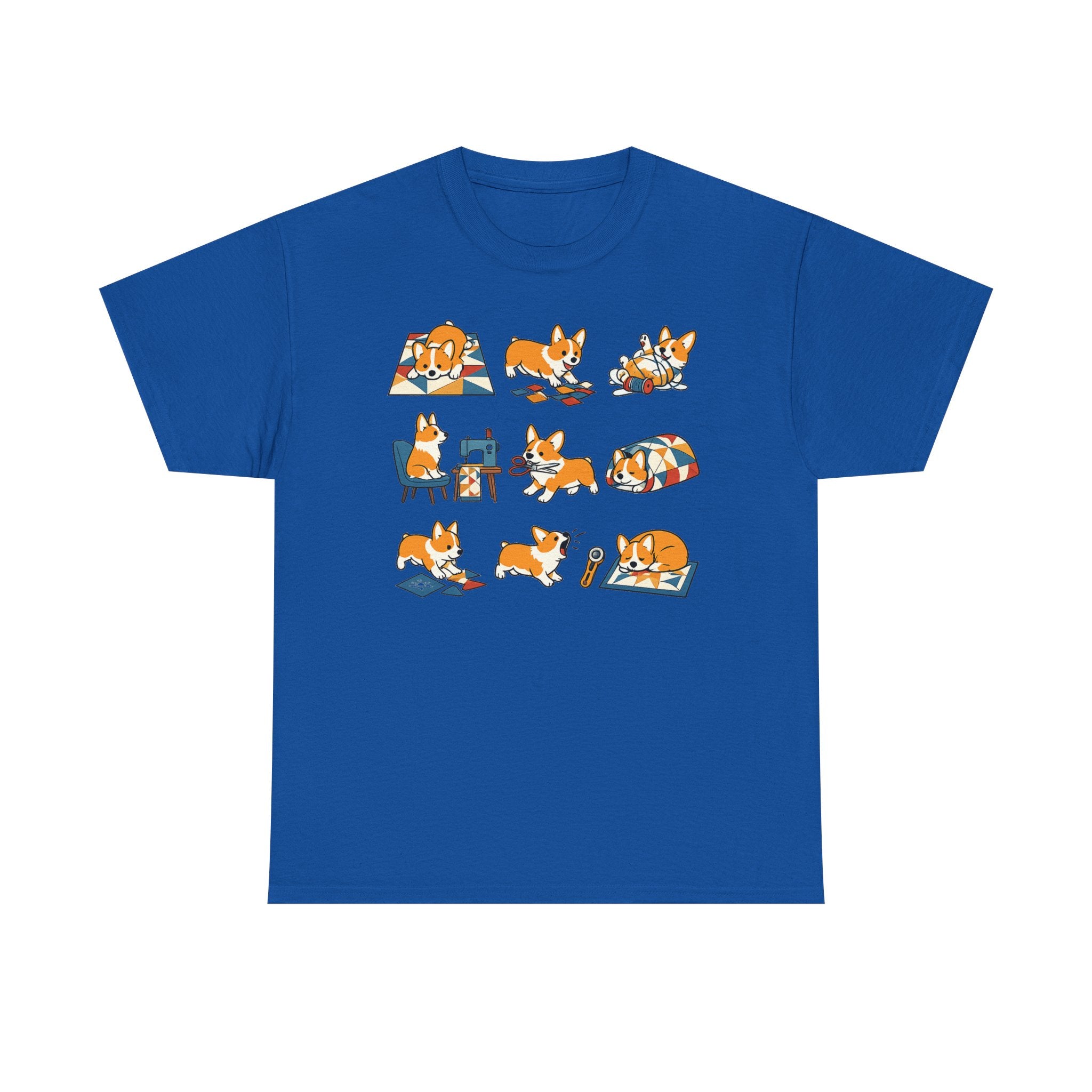 Whimsical Corgi Quilter's Chronicle T-Shirt