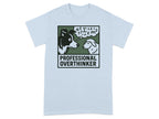 Border collie in a thought bubble with equations, "Professional Overthinker" text.
