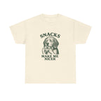 Snacks Make Me Nicer Dog with Beagle T-Shirt