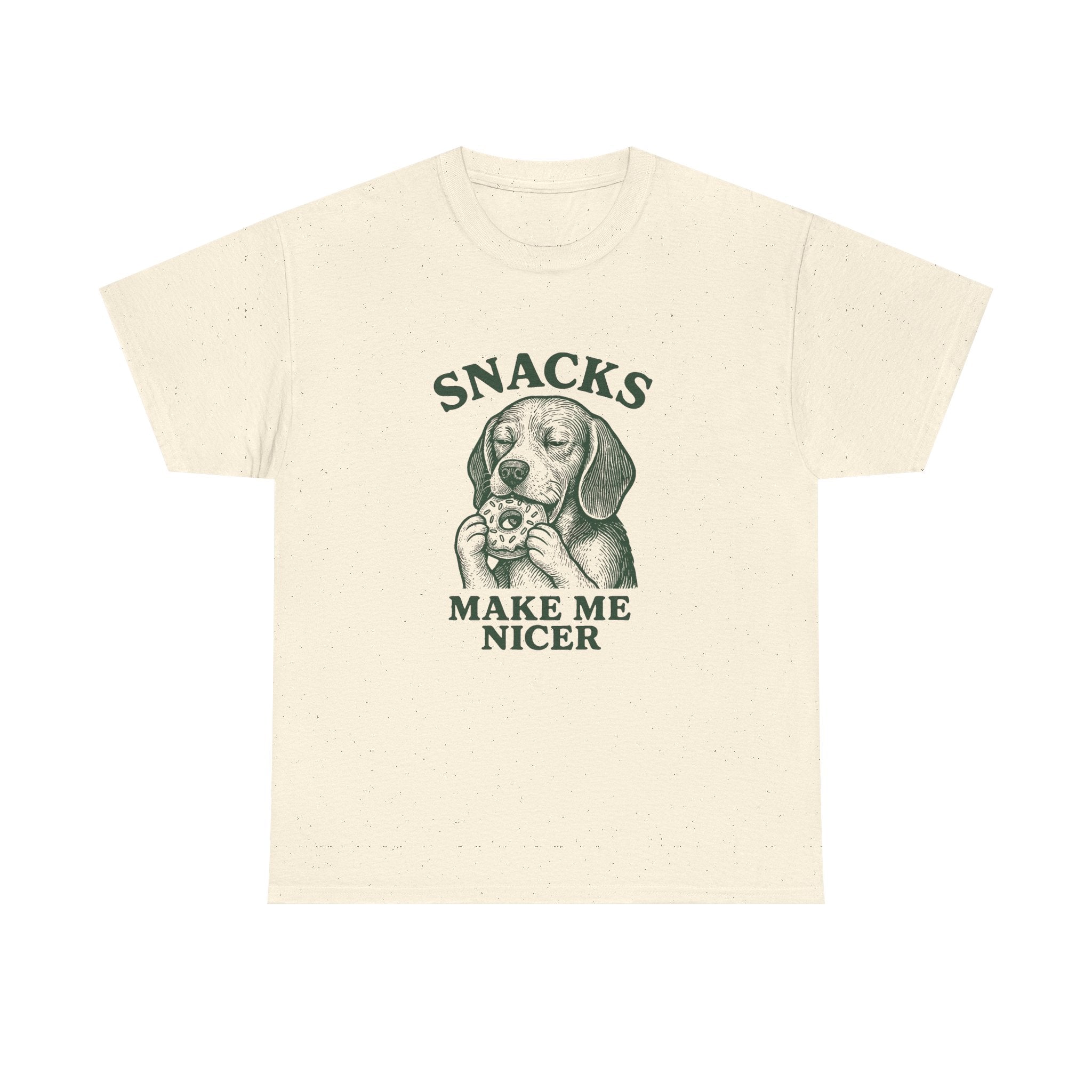 Snacks Make Me Nicer Dog with Beagle T-Shirt
