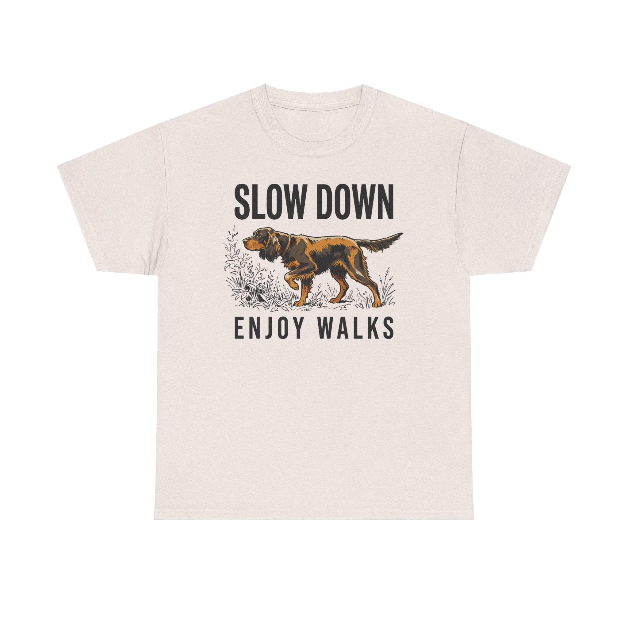 Slow Down Enjoy Walks Gordon Setter T-Shirt