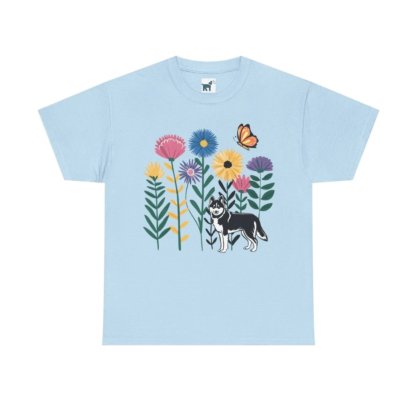 Floral Husky T Shirt Light Blue T-shirt