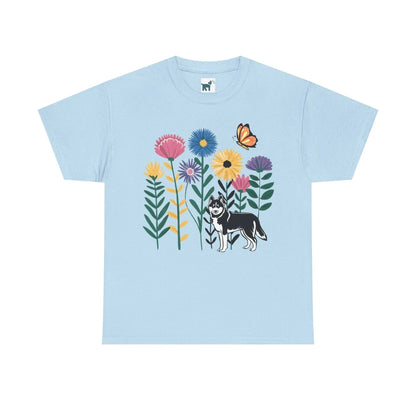 Floral Husky T Shirt Light Blue T-shirt