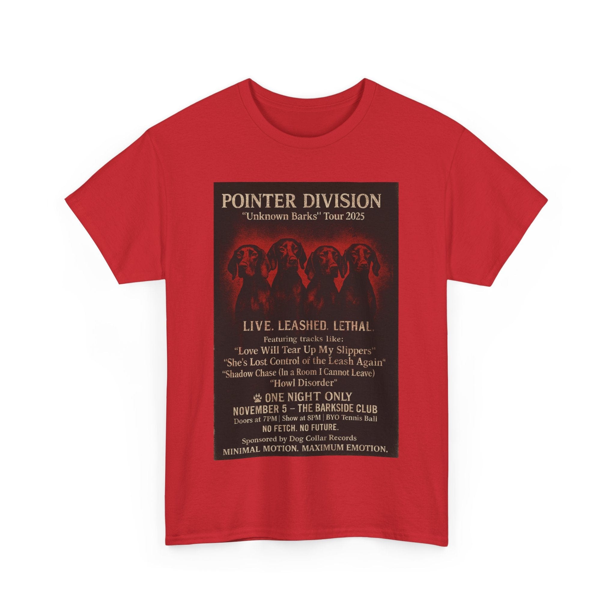 "Pointer Division" Vizsla Spoor Punk Concert Tee T-Shirt