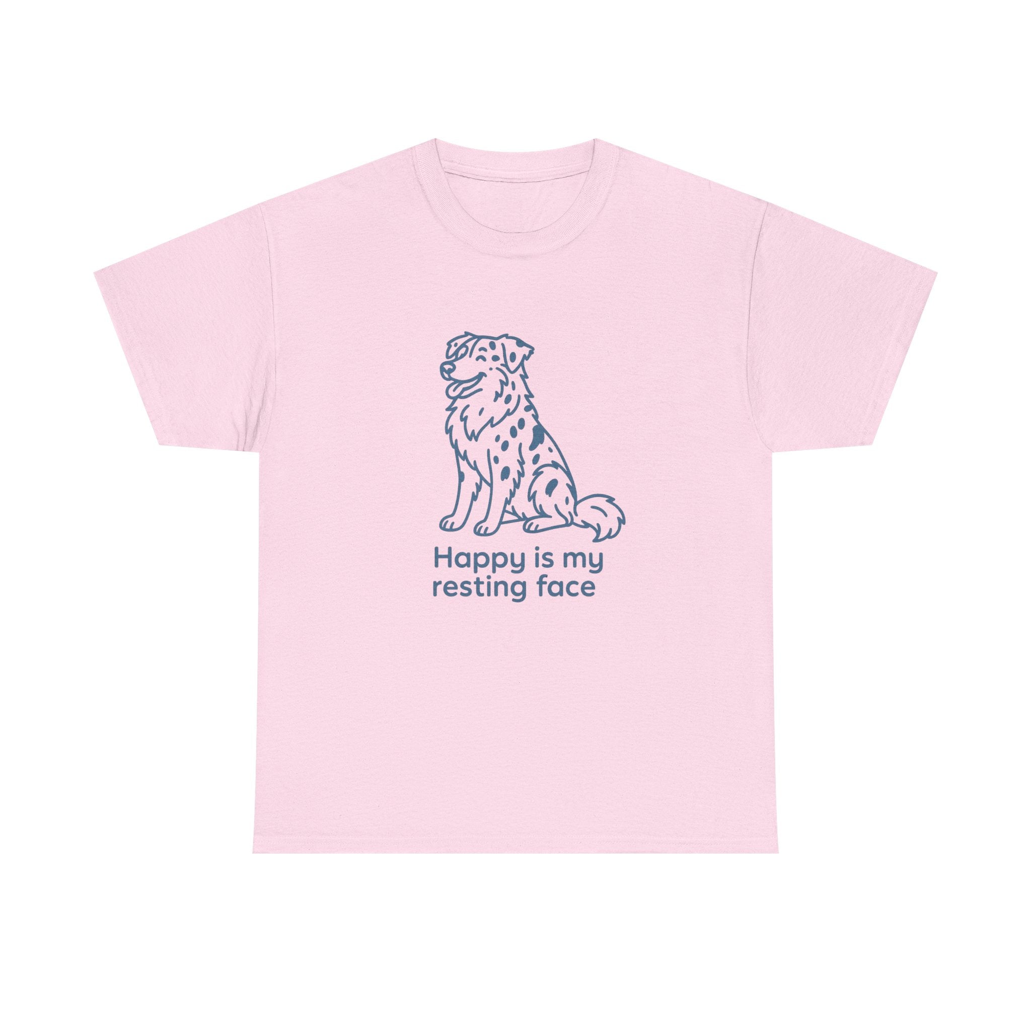 Happy Is My Resting Face - Funny Australian Shepherd Tee