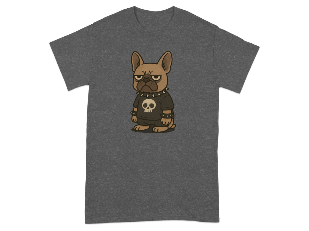 Grumpy Bulldog with Skull T-shirt Design product
