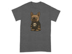 Grumpy Bulldog with Skull T-shirt Design product