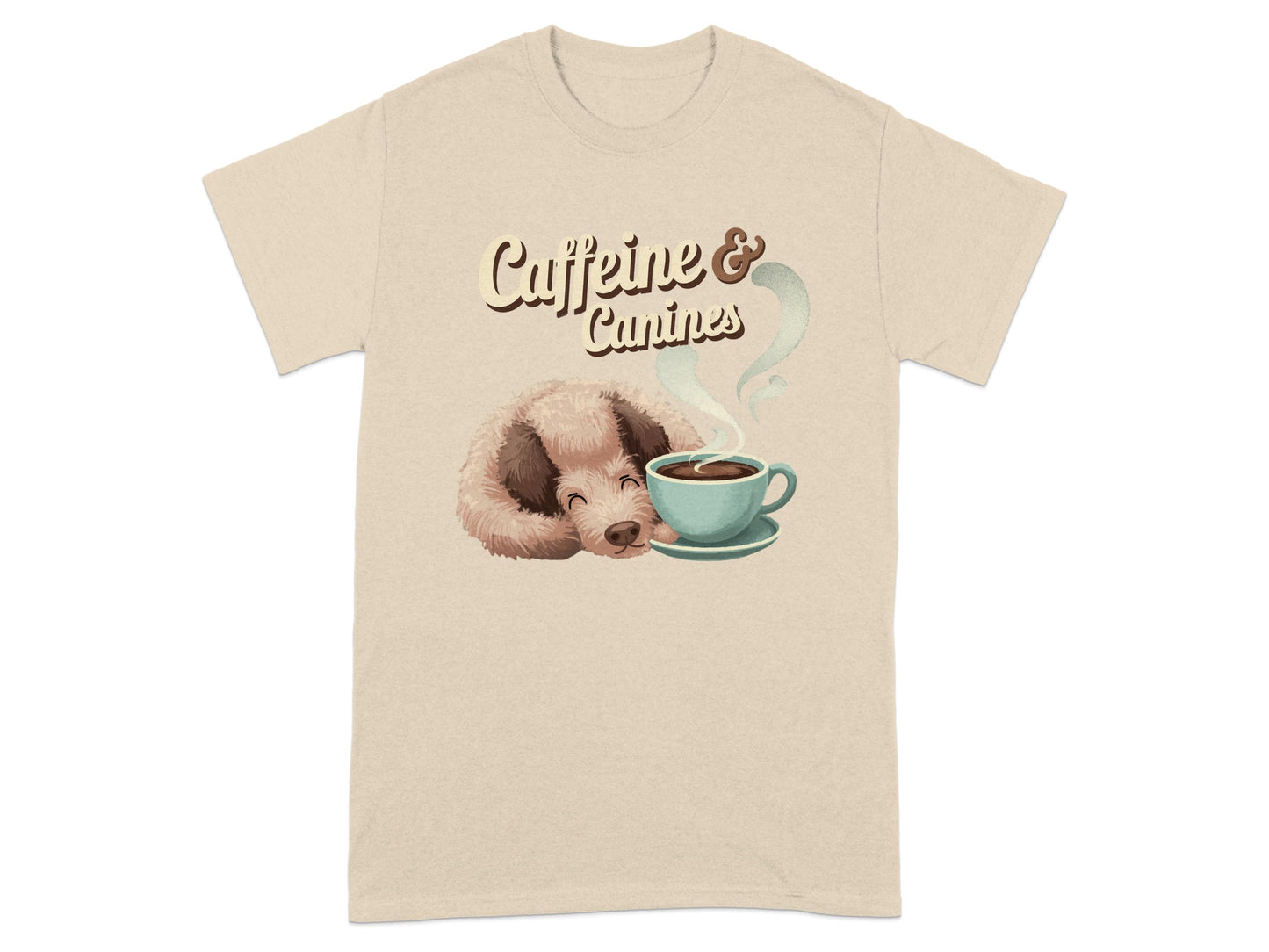 Caffeine and Canines Coffee Dog Lovers Shirt product type